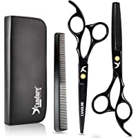Los mejores  - CANDURE - Tijeras de Peluquería Profesional - Deep Negro - Tijeras de Peluquería - Tornillo Fijar pelo de Peluquería…